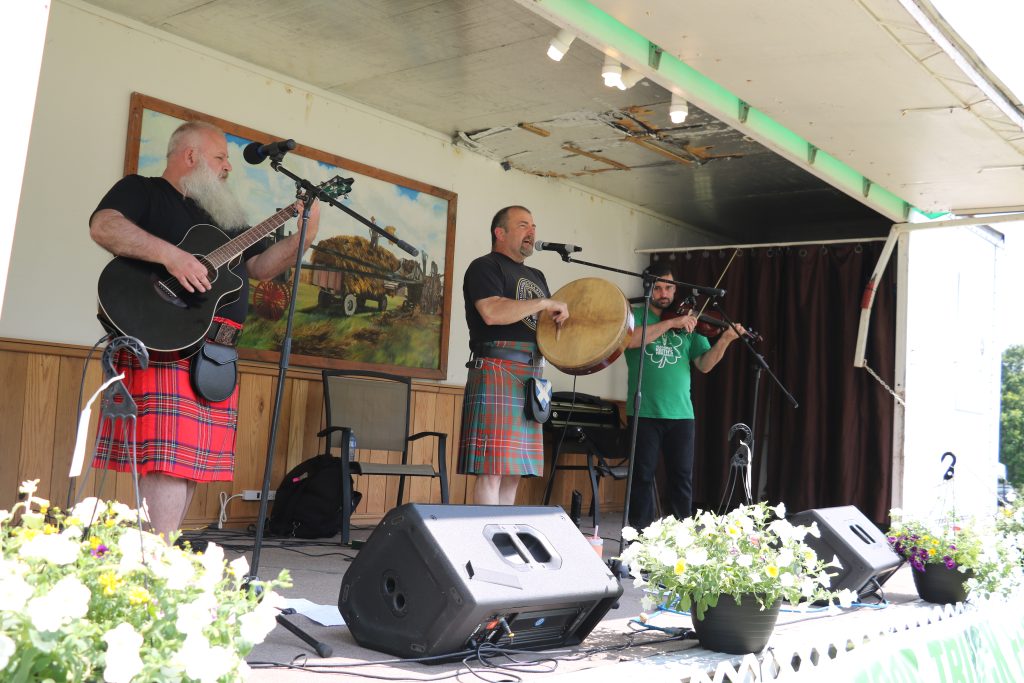 Johnny and the Shenanigans playing on the stage at the Kettle Creek Food Truck Festival